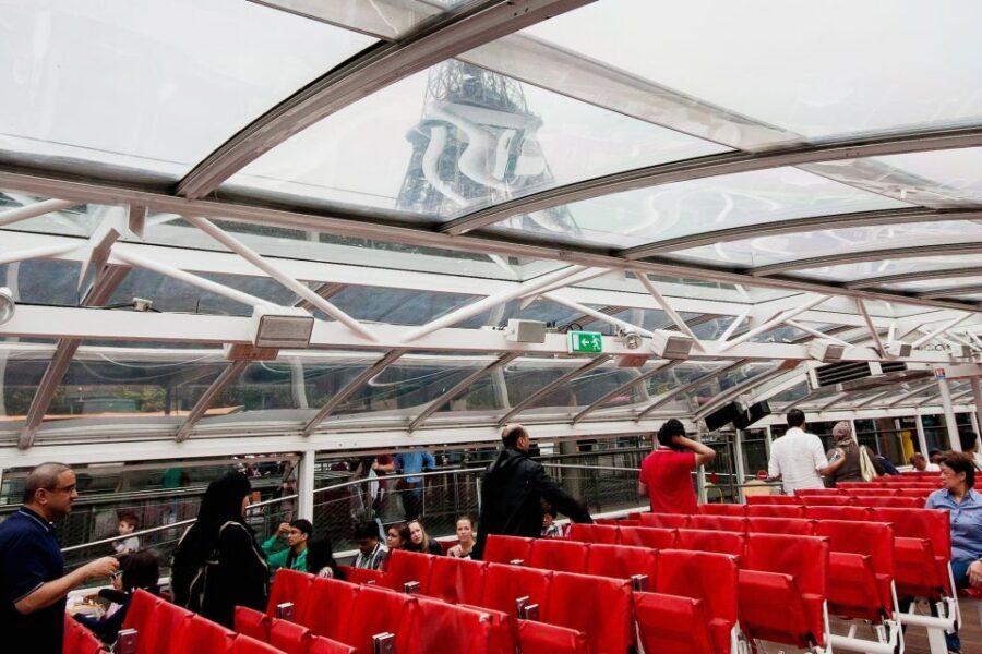 Paris: Audio-Guided Bus Tour & Seine River Cruise - Eiffel Tower finale (and the Montparnasse backup)